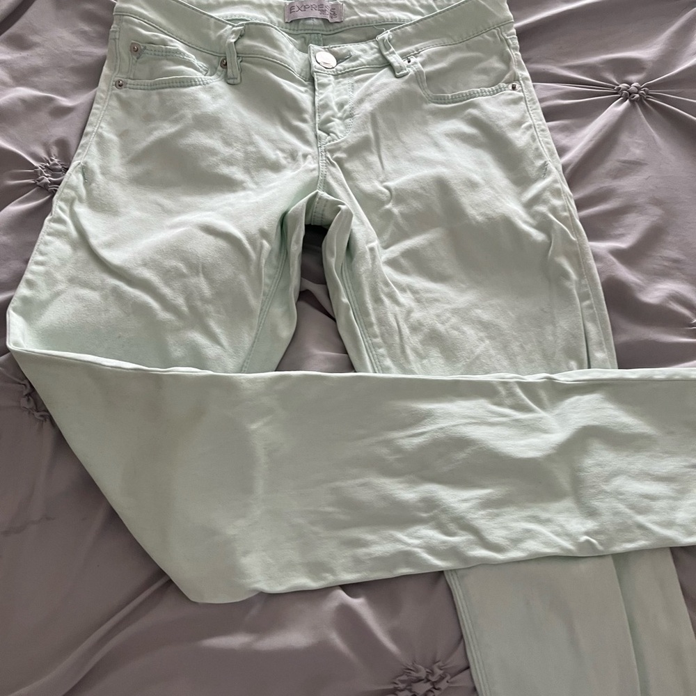 Express Mint Green Denim Pants!!